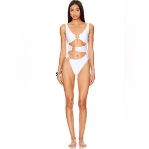 Lovewave white one piece bathing suit
